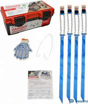 Цепь противодействия буксование для внедорожников R15-R21 в пластиковом футляре (4 шт), 22-010