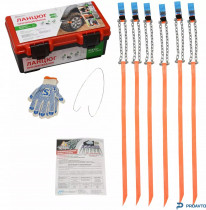 Цепь противодействия буксовке для легковых авто R13-R17 в пластиковом футляре (6 шт)