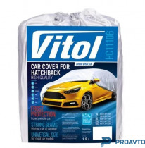 Тент автомобильный Vitol HC11106 XL Hatchback серый Polyester 406х165х119 к.з/м.в.дв (HC11106 XL)