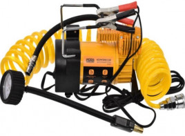 Компрессор однопоршневой усиленный Сила 37 л/мин 10 Атм Клеммы АКБ 900407-IS