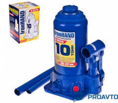 Домкрат Vitol гидравл. телескоп 10т картон. Высота подъема 195-375 мм. Iron Hand (IH-195357D)