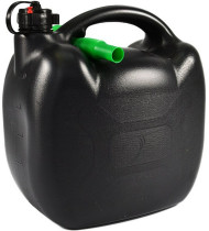 Канистра пластиковая с лейкой BOTTARI 10L для топлива чёрная, 28062-IS
