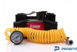 Компрессор "Штурмовик" AC-72 150psi/25Amp/60л/2 цилиндра/PU шланг 5,0м с дефлятором/клеммы АКБ