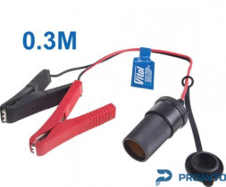 Переходник Vitol K-11 клеммы-прикуриватель/заглушка/0.3m