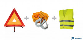Набор автомобилиста "Аварийная остановка 2" (Трос + Знак + Жилет) п/э, 33-002-IS