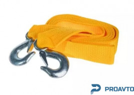 Трос буксир Vitol ТРШ-245-4-1  4т лента 46мм х 4,5м  желтый/крюк/кулек