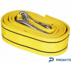 Трос буксир Vitol ST1004/ТР-202-3-2  3т лента 47мм х 4,5м  желтый/карабин/блистер