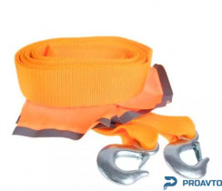 Трос буксир Vitol ТР-250-6-3   6т лента 60мм х 5м  оранж/2крюка/флажки/сумка