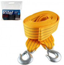 Трос буксир ТР-119-8-1 8т лента 75мм х 6,0м оранж/2 крюка/кулек (ТР-119-8-1)