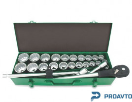 Набор инструмента метр.+дюймового 3/4" 26ед. (12-гр.) metal case TOPTUL GCAD2608