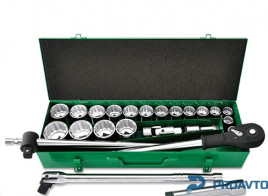 Набор инструмента дюймового 3/4" 24ед. (12-гр.) metal case TOPTUL GCAD2405