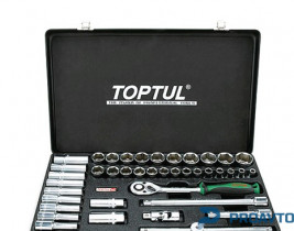 Набор инструмента комбинированный 1/2" (короткие+длинные головки) TOPTUL GCAD4102