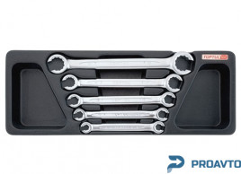 Набор ключей разрезных 8-22мм 5ед. (в ложементе, тип А) TOPTUL GAAT0502