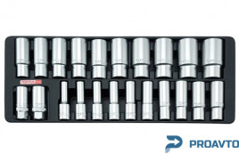 Набор головок длинных 1/2" 8-32мм 22ед. (в ложементе, тип В) TOPTUL GAAT2202