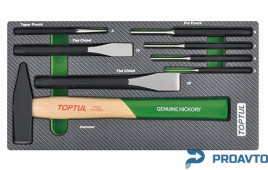 Набор инструмента комбинированный 8ед. (в ложементе, тип А) TOPTUL GEA0811