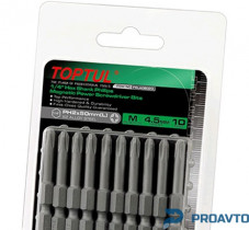 Набор бит 1/4" 50мм PH2 магнитных (под шуруповерт) 10шт TOPTUL FSLA0802G