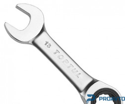Ключ комб. с трещоткой укороченный 8мм AOAB0808 TOPTUL