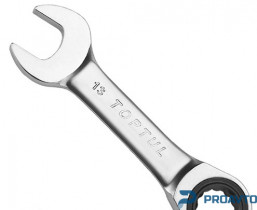 Ключ комб. с трещоткой укороченный 18мм AOAB1818 TOPTUL