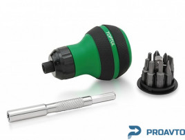 Трещоточная отвертка "мини" 9-в-1 TOPTUL GAAR1101