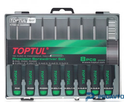 Набор отверток (PH000-PH0, SL1.2-SL3) 8ед. TOPTUL GAAW0802