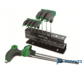 Набор ключей TORX с ручкой L-обр. T10-T50 9ед. TOPTUL GAAX0901
