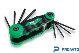 Набор складной ключей TORX: T6-T25 (материал CRV-6150) TOPTUL AIFB0802