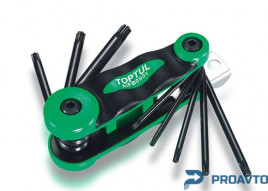 Набор складной ключей TORX: T9-T40 (материал CRV-6150) TOPTUL AIFB0801