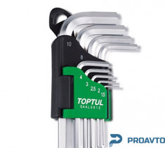 Набор Г-обр.шестигранников 1,5-10мм 9ед. TOPTUL GAAL0910