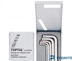 Набор ключей Spline Г-образных М5-М12 TOPTUL GAAD0501