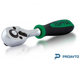 Трещотка 1/4" 36 зубцов (пластиковая масло-бензостойкая ручка) TOPTUL S135