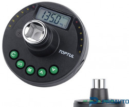 Цифровой динамометрический адаптер двустороннего действия + шкала доворота 1/2" 6.8-135Нм TOPTUL DTA-135A4