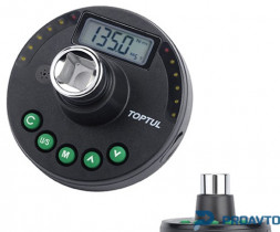 Цифровой динамометрический адаптер двустороннего действия + шкала доворота 1/2" 10-200Нм TOPTUL DTA-200A4