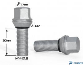 Болт колесный HARRY ЛЮФТ DACROMET М14*1.5 (H30), 17, 4024