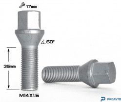 Болт колесный HARRY DACROMET М14*1.5 (H35), 17, 4019