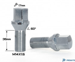 Болт колесный HARRY CHROME М14*1.5 (H35), 17, 4020