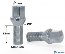 Болт колесный HARRY CHROME М15*1.25 (H28), 17, 4030