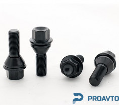 Болт колесный S&R Болт BMW BLACK М14*1.25 (28/57), 19, 2575