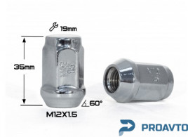Гайка колесная HARRY CHROME М12*1.5 (L35), 19, 4101