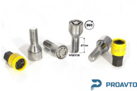 Болт секретный S&R М12*1.5x27 (4+2) PLASTIC PACK (LB 008SL), 1104