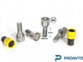 Болт секретный S&R М12*1.25x27 (4+2) PLASTIC PACK (LB 008SL), 1076