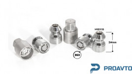 Гайка секретная S&R (LN 0031SL) М12*1.5x34 (4+2 KEY), 1316