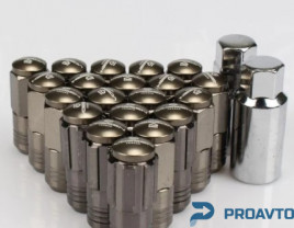 Набор гаек Vossen хром, TITANIUM Cap, M13-2B М12*1.5х53, 19, (16+4+2), 2249