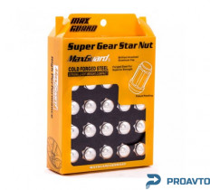 Набор гаек Мax Guard хром, серебряный колпачок М12*1.25x34, 19/21, (16+4+2), 2268