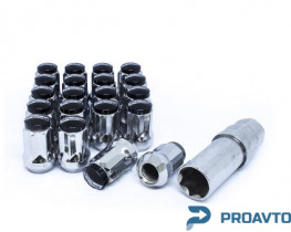 Набор гаек Мax Guard хром, черный колпачок М12*1.25x34, ODO=20, (20+1), 2237