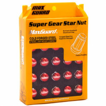Набор гаек Мax Guard хром, красный колпачок М12*1.25x34, ODO=20, (20+1), 2235