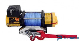 Лебедка T-MAX ATWPRO-4500 12V/2,04т 6.3mm*15m/синт.трос