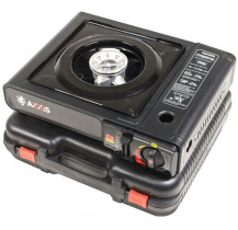 Плита туристическая газовая AXXIS (под баллон 450ml/220g + штуцер для шланга) ax-863