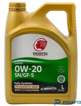 Масло моторное синтетическое IDEMITSU SAE 0W-20, 4л, 30011325-746000020