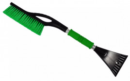 Щетка со скребком 60 см "HANDLE BRUSH&ICE" зеленая, 32302Green-IS