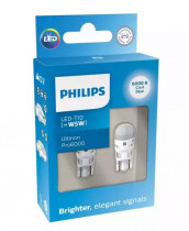 LED лампа Philips LED White Ultinon Pro6000 12В W5W 11961XU60X2 (2 шт.)